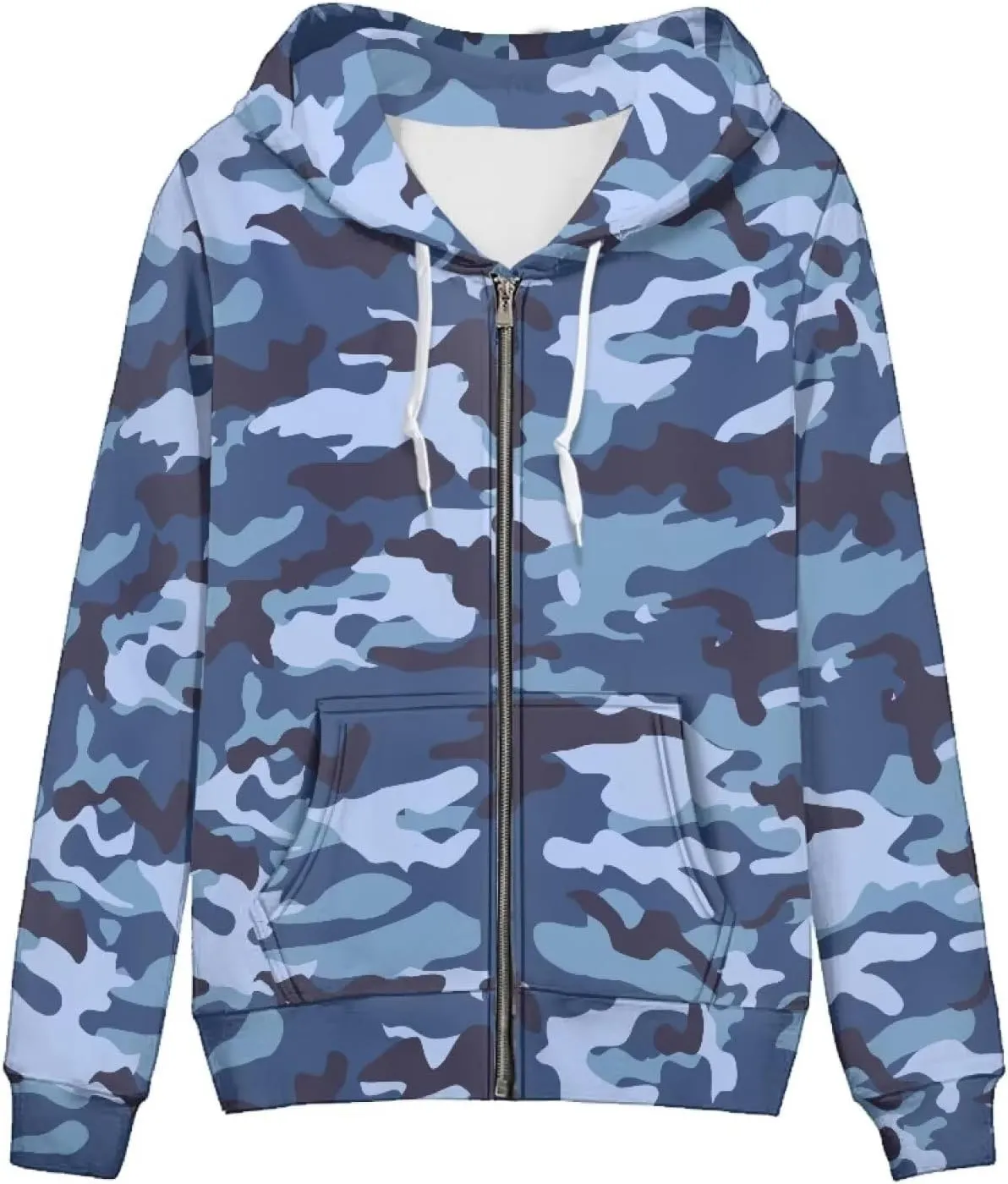 Womens Zip Up Hoodie Unique Graphic Long Sleeve Hooded Sweatshirt Pocket Loose Fit Winter Fall Clothes